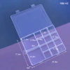 Compartments plastic desktop storage box with 10, 15 and 24 compartments transparent button fishing gear accessories, jewelry and cosmetics packaging box Application Scenario